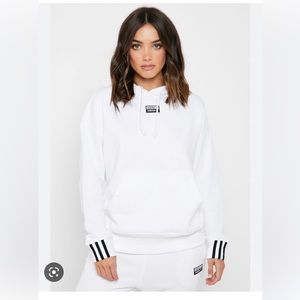 Adidas White Vocal Drawstring Hoodie / Sweatshirt NWT 🏷️ Small